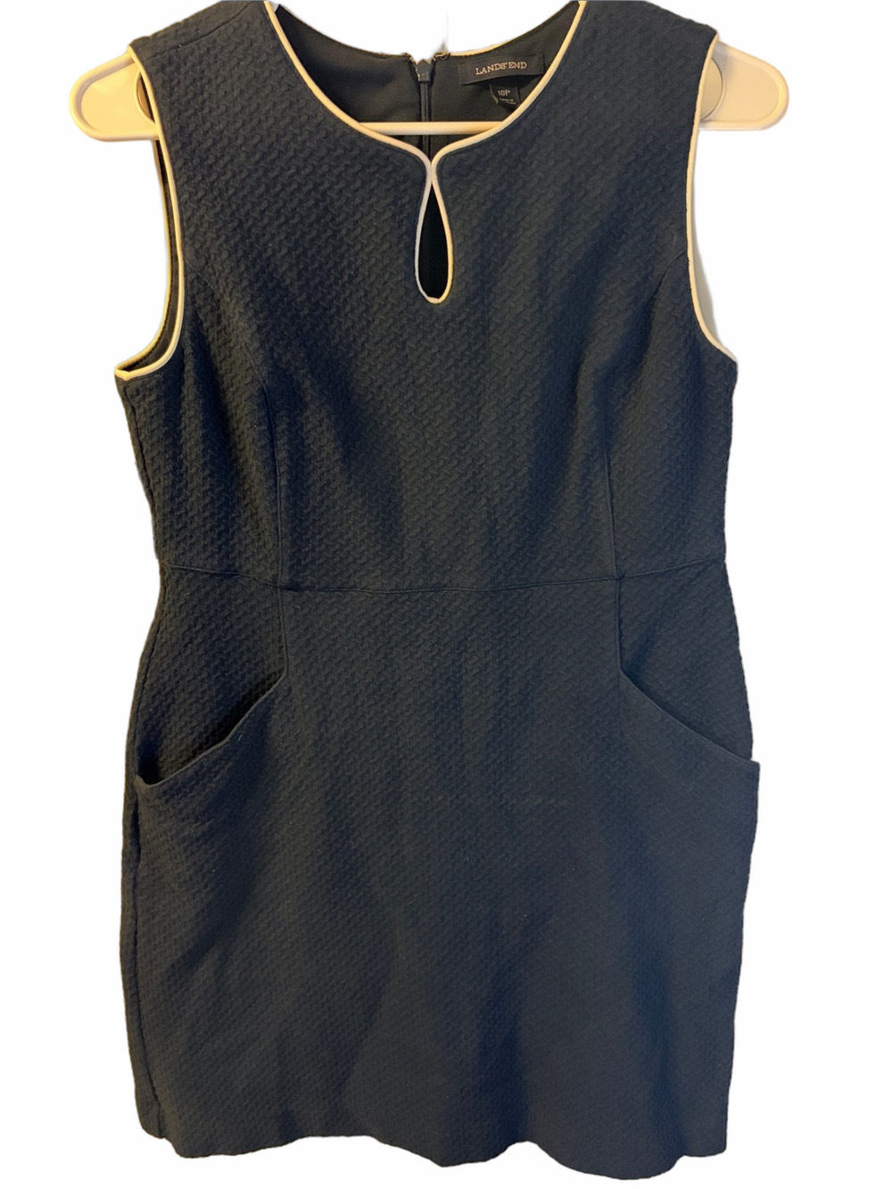 Lands’ End Navy Sheath Dress | EUC | Sz 10P - Picture 1 of 5